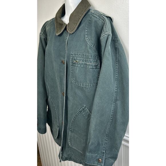 Vintage LL Bean Barn/Chore Coat - Primaloft Liner - Made In USA - Women L Green - Picture 3 of 16